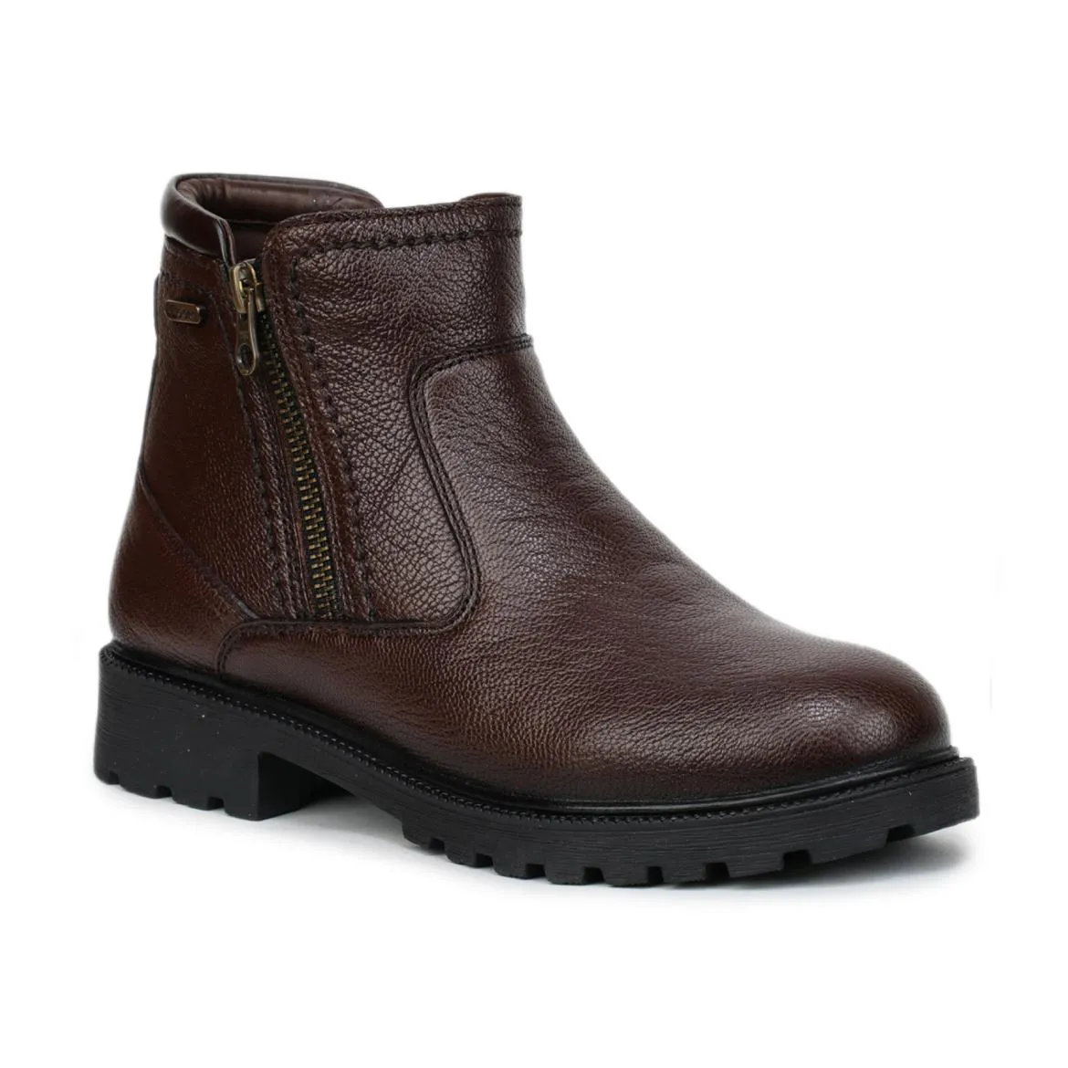 Genuine Leather Zipper Boots for Women 9051