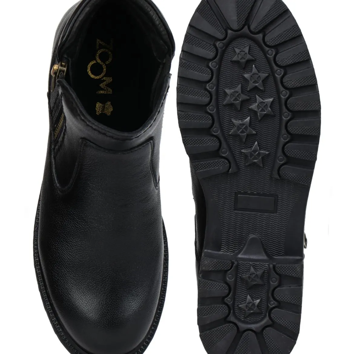 Genuine Leather Zipper Boots for Women 9051
