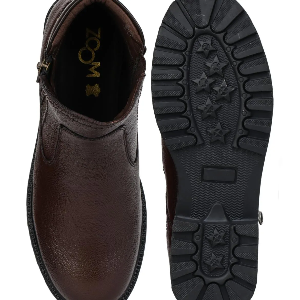 Genuine Leather Zipper Boots for Women 9051