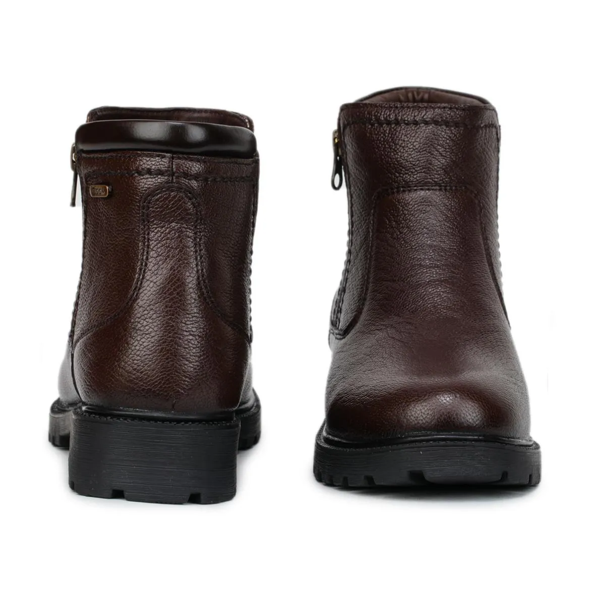 Genuine Leather Zipper Boots for Women 9051