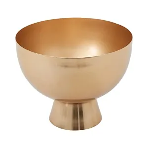 Golden Love Metal Compote for Plant and Flowers | Metal Compote Decor for Home or Office l Indoor and Outdoor Vasefor Any Event Decoration (8"x 6.25") (78835)