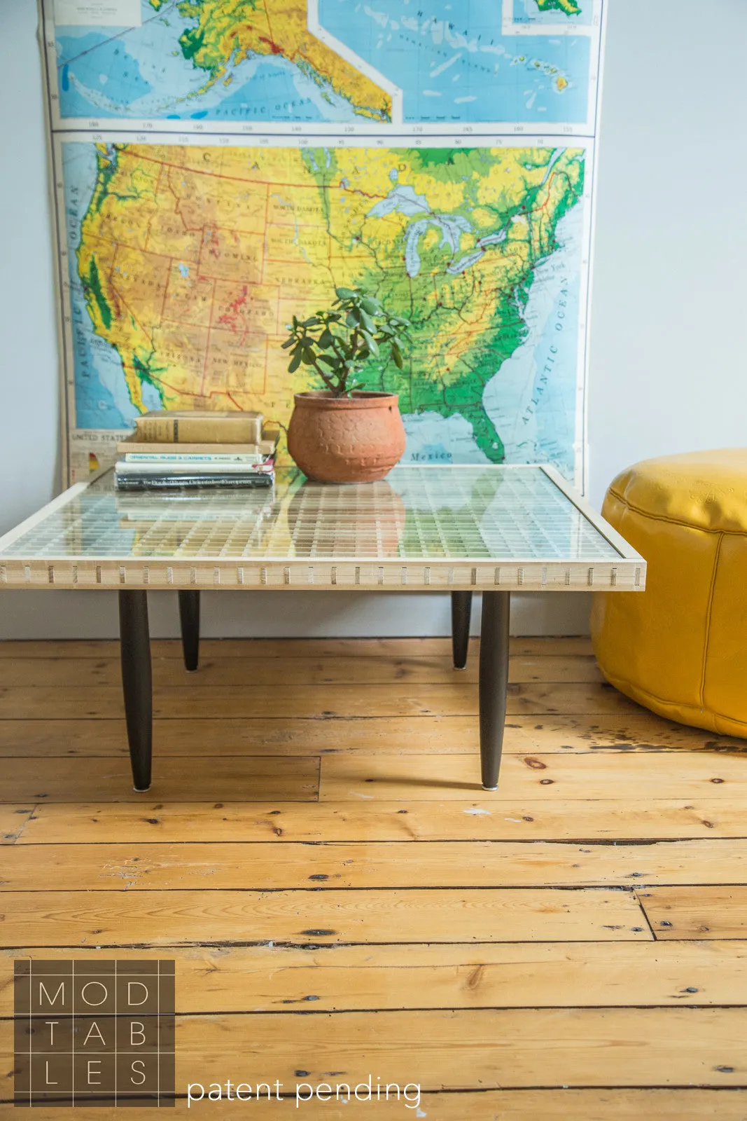 Handmade to Order Wooden Mod Square Table Limited Edition