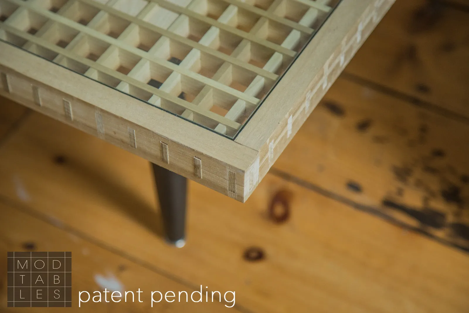 Handmade to Order Wooden Mod Square Table Limited Edition