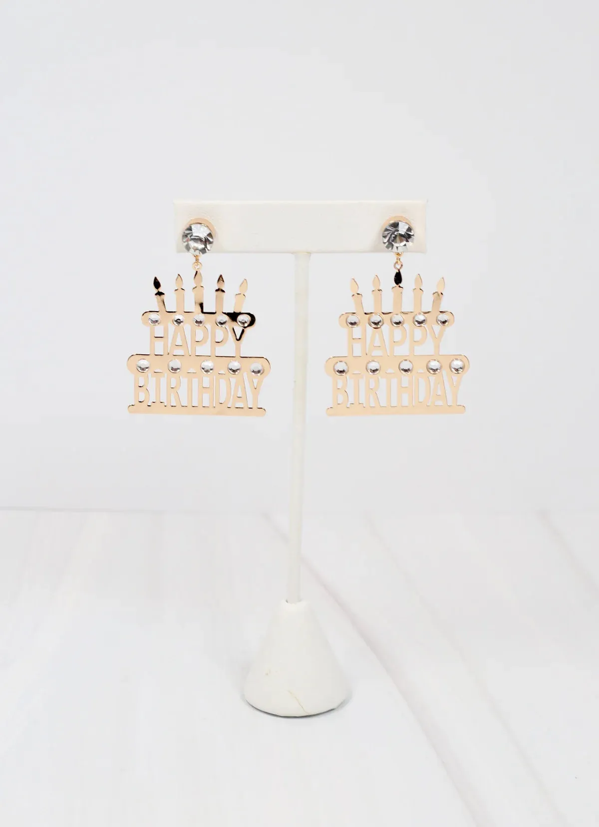 Happy Birthday Cutout Cake Earring// 2 Colors