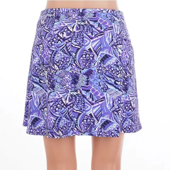 Ibkul Krista Swing Skort in Plum/Lavander