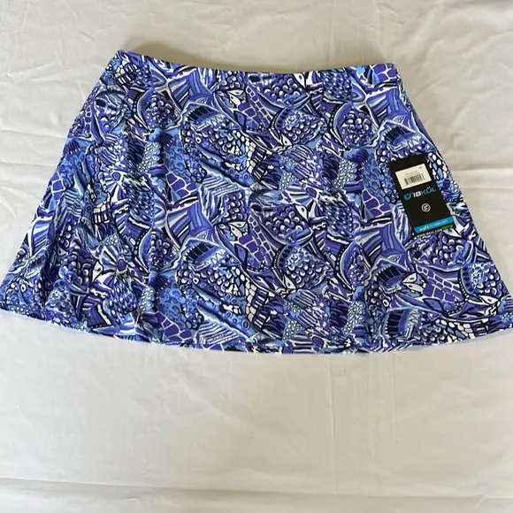 Ibkul Krista Swing Skort in Plum/Lavander