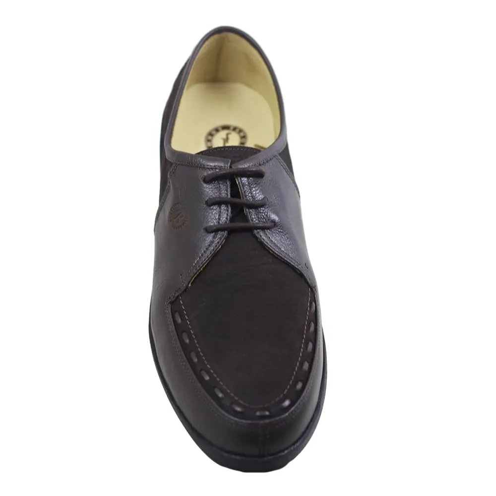 Johnny Famous Bally Style Delancey Men's Brown Leather Low Tops