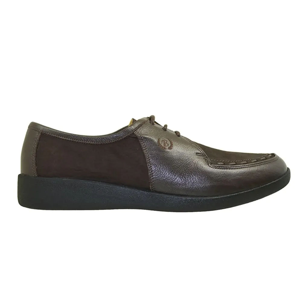 Johnny Famous Bally Style Delancey Men's Brown Leather Low Tops