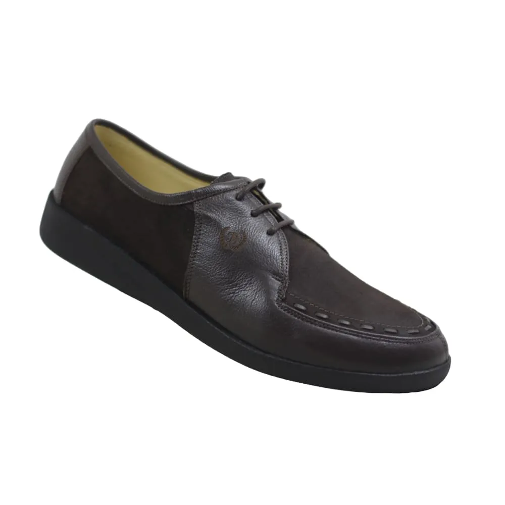Johnny Famous Bally Style Delancey Men's Brown Leather Low Tops