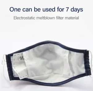 Kutehealth Designed Washable Mouth Cover with 3Pcs 5 Layers Filters- PINK STRIPE