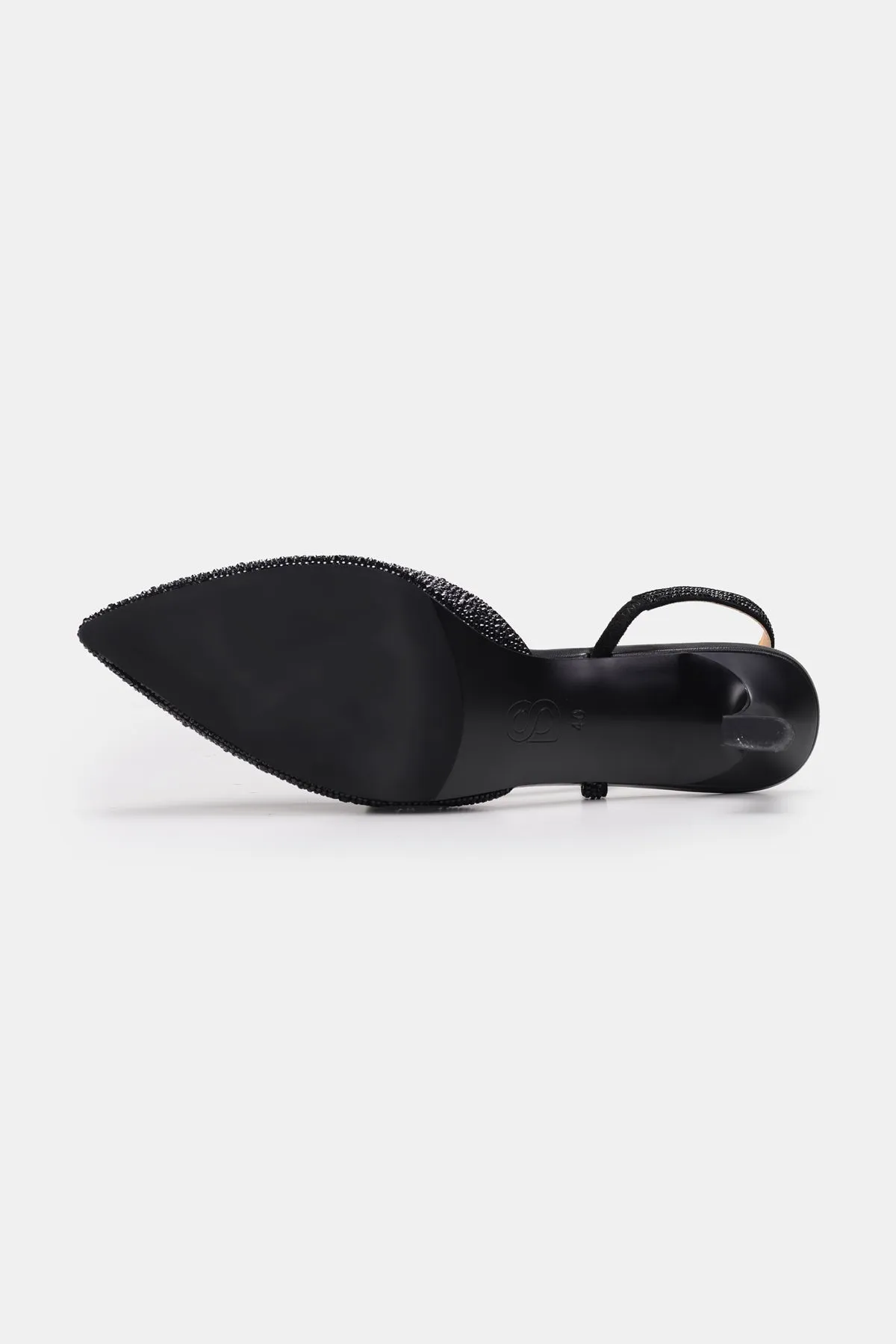 Kylie Heels with Crystal - Black
