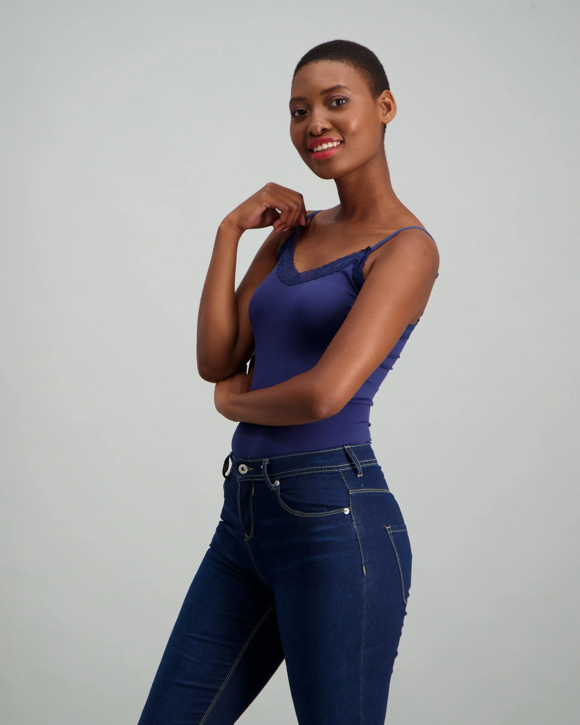 Ladies Seamless Cami - Navy