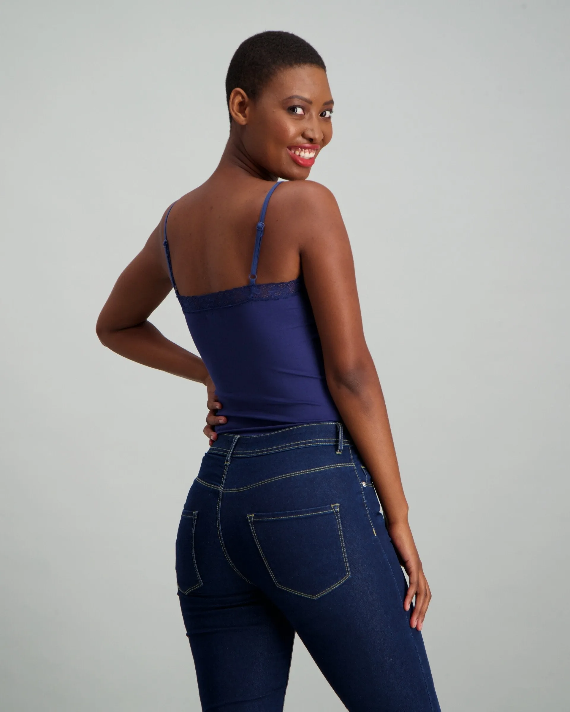 Ladies Seamless Cami - Navy
