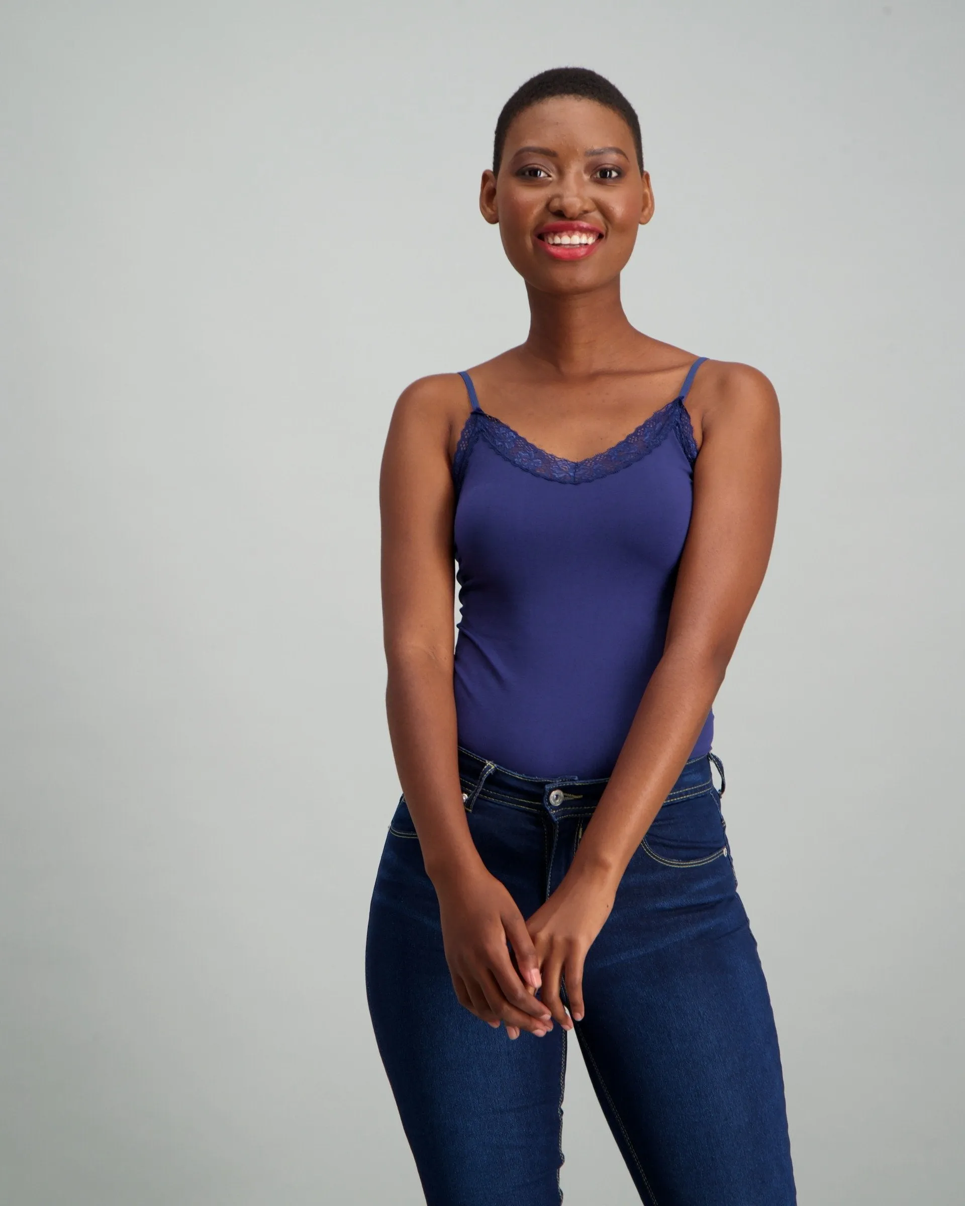 Ladies Seamless Cami - Navy