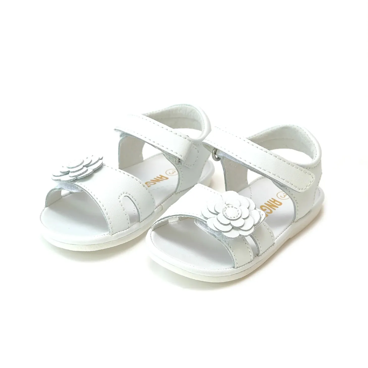 L'Amour Shoes Mila Flower Cutout Sandal (Baby)