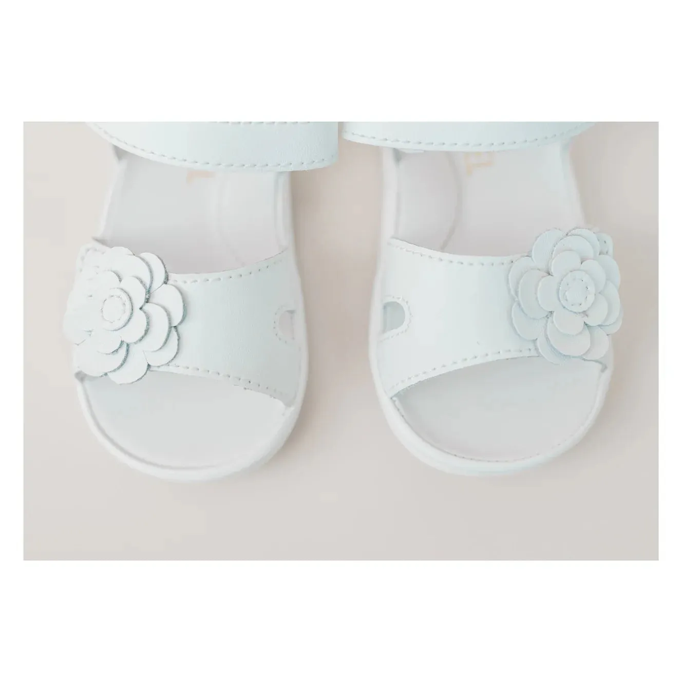 L'Amour Shoes Mila Flower Cutout Sandal (Baby)