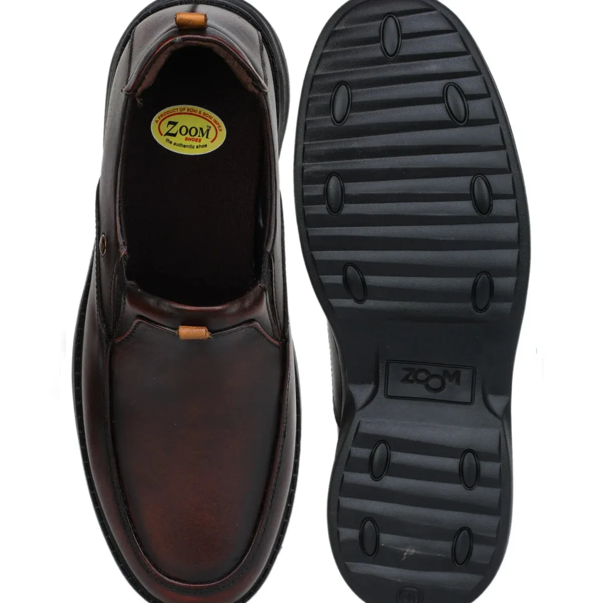 Leather Loafers for Men 4511 | Slip-On Shoes with TPR Sole