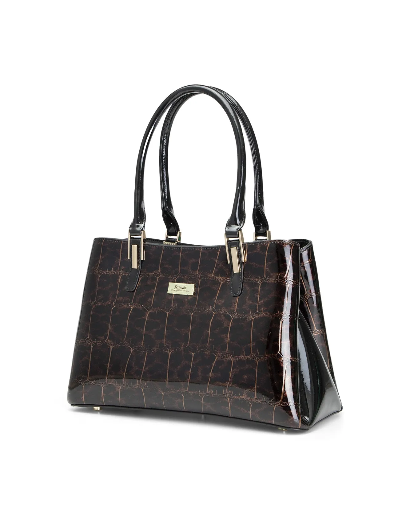 LEOPARD TRIPLE COMPARTMENT LEATHER BAG-H7-0378