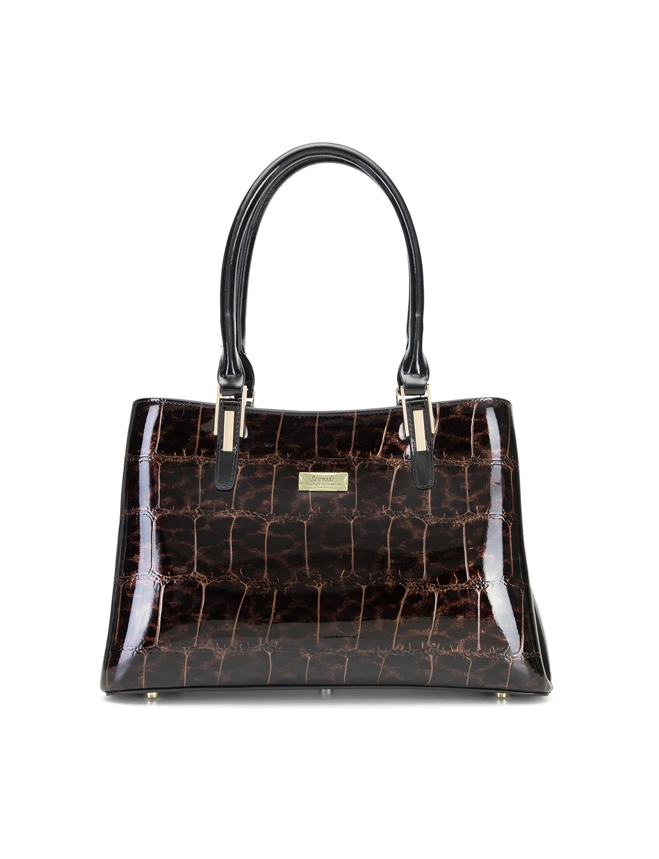 LEOPARD TRIPLE COMPARTMENT LEATHER BAG-H7-0378