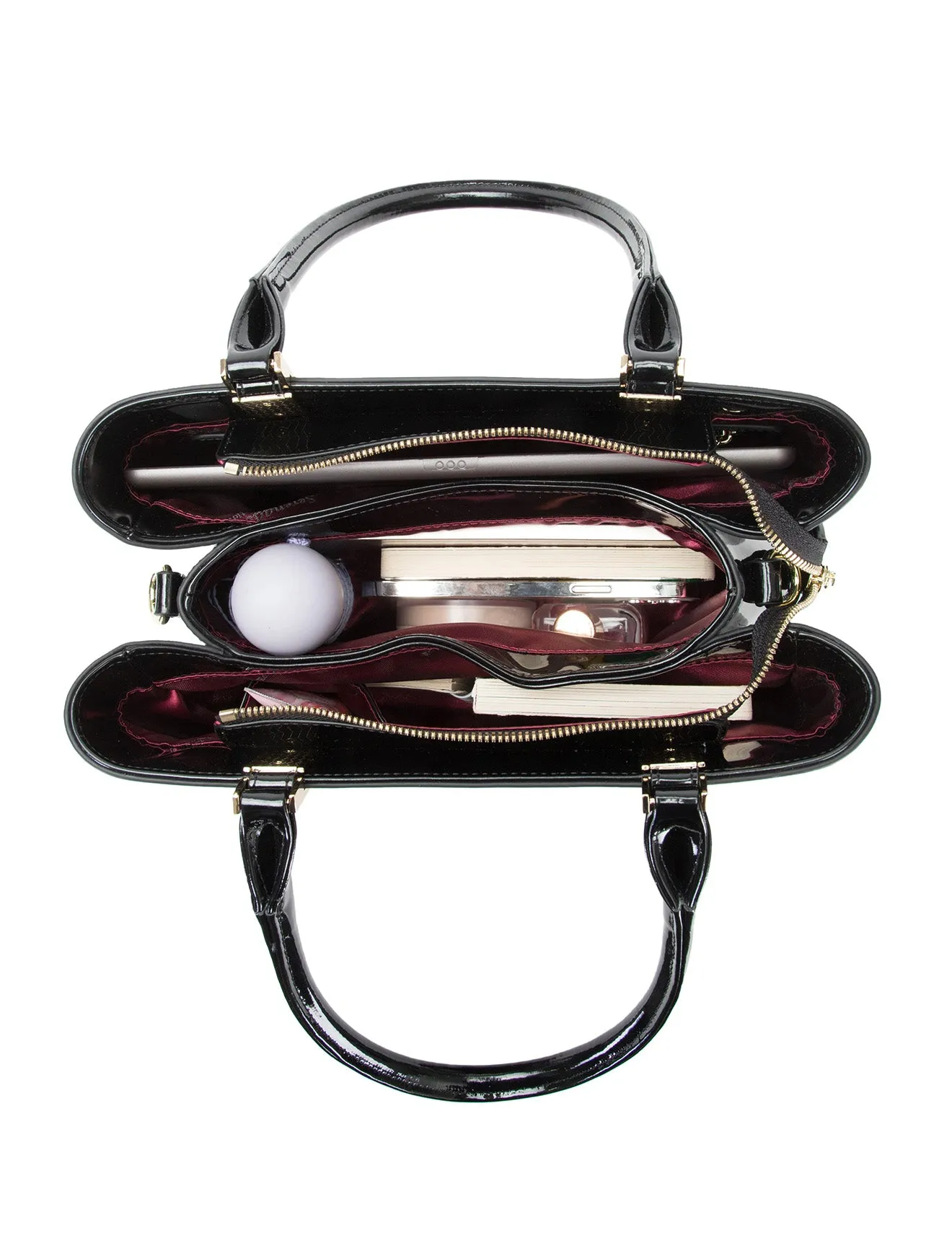 LEOPARD TRIPLE COMPARTMENT LEATHER BAG-H7-0378