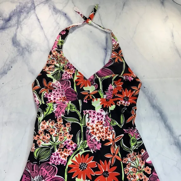 Lilly Pulitzer White Label Floral Halter Dress