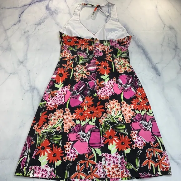 Lilly Pulitzer White Label Floral Halter Dress