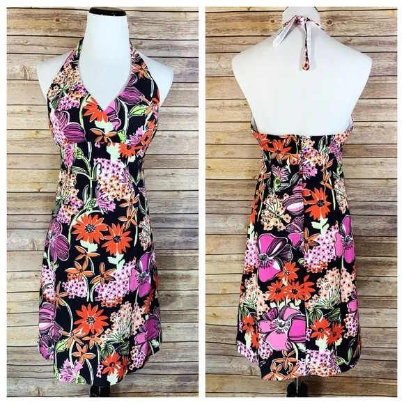 Lilly Pulitzer White Label Floral Halter Dress