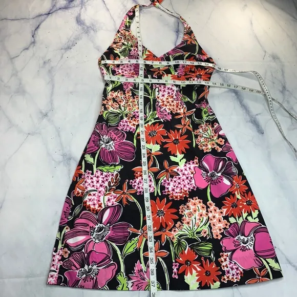 Lilly Pulitzer White Label Floral Halter Dress