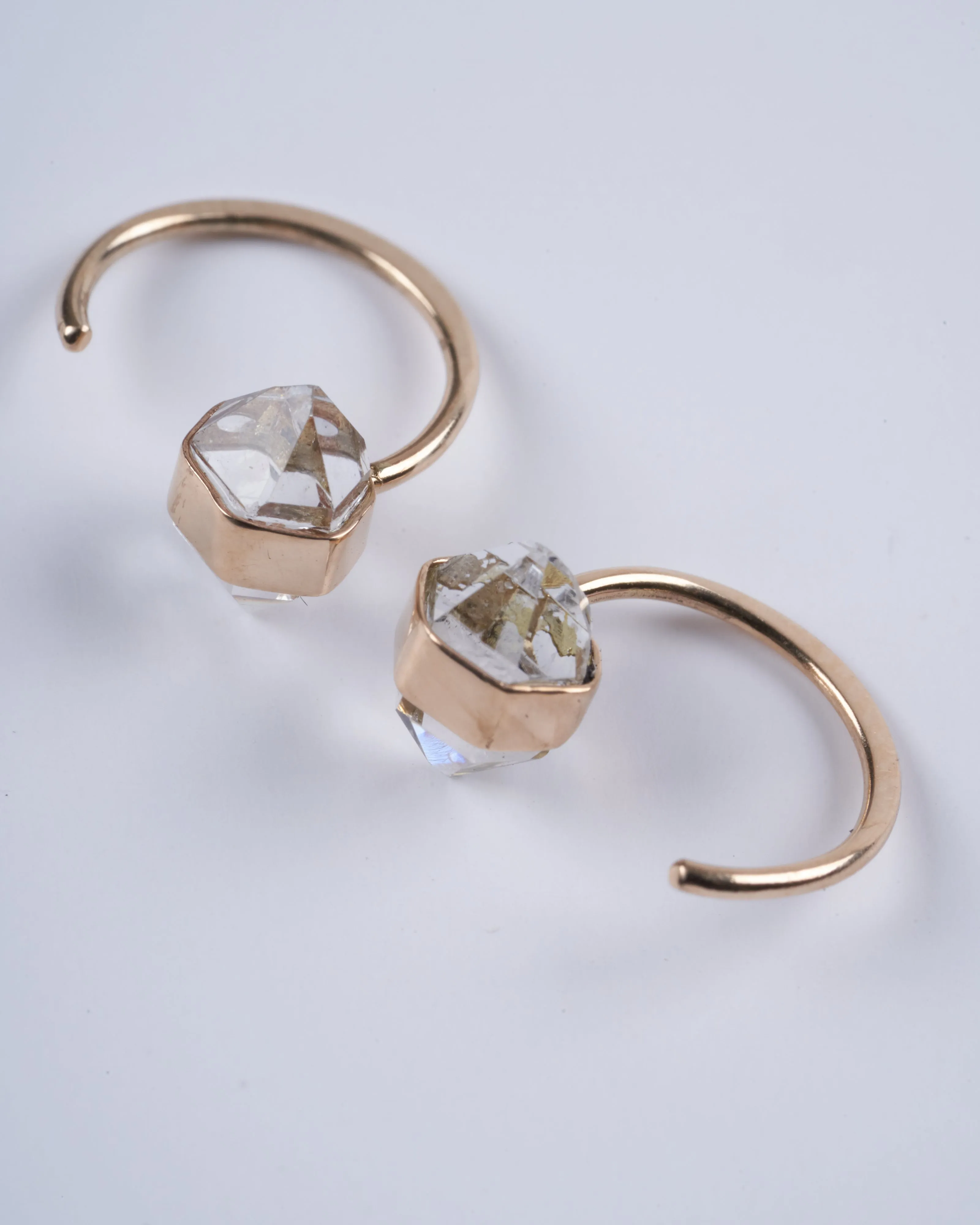 limited edition herkimer diamond "hug" earrings