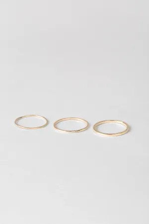 Linear Ring Set - Gold