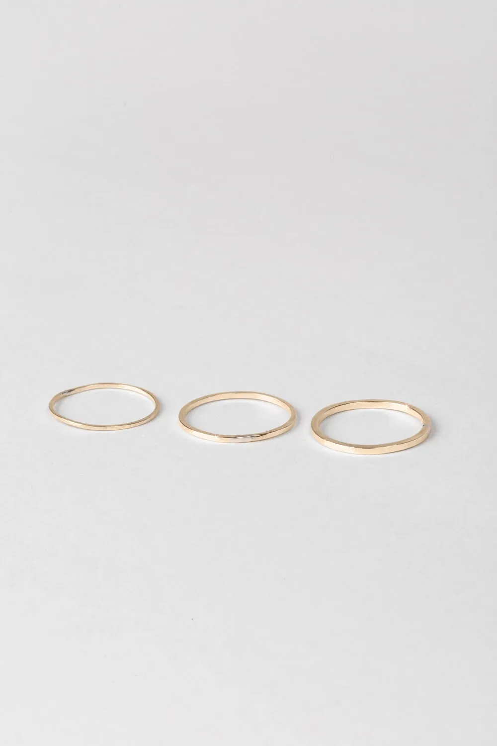 Linear Ring Set - Gold