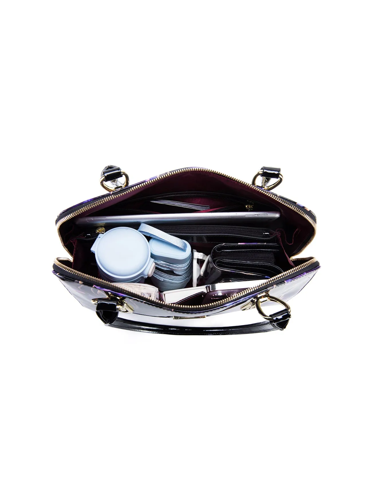 LISSE LGE PATENT LEATHER HANDBAG-SF37-7573- NEW IN