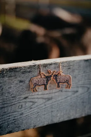 Longhorn Leather Earrings