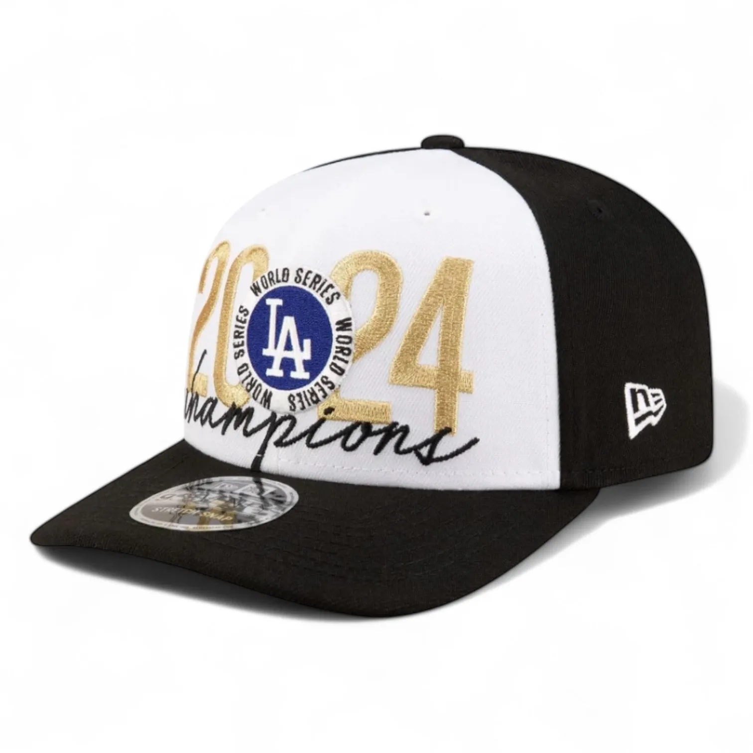 Los Angeles Dodgers New Era 2024 World Series Champions Locker Room 9SEVENTY Stretch-Snap Hat – Black