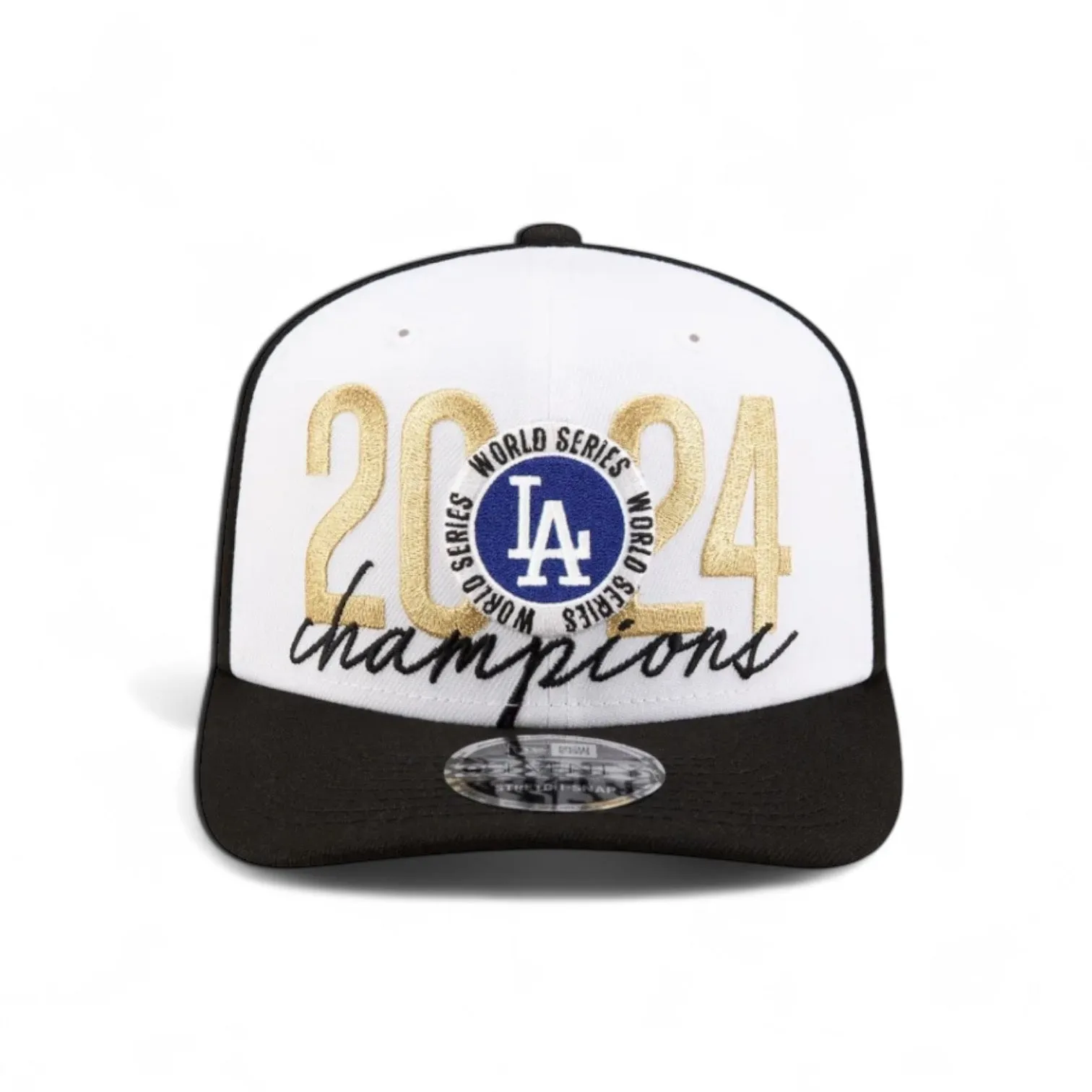 Los Angeles Dodgers New Era 2024 World Series Champions Locker Room 9SEVENTY Stretch-Snap Hat – Black