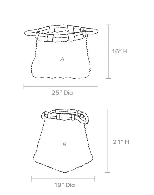 Lucas Banana Bark Wicker Baskets - Two Sizes