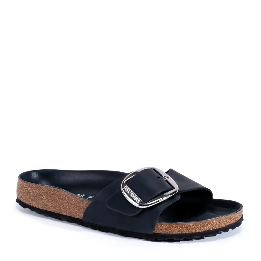 MADRID BIG BUCKLE - BLACK - LEATHER
