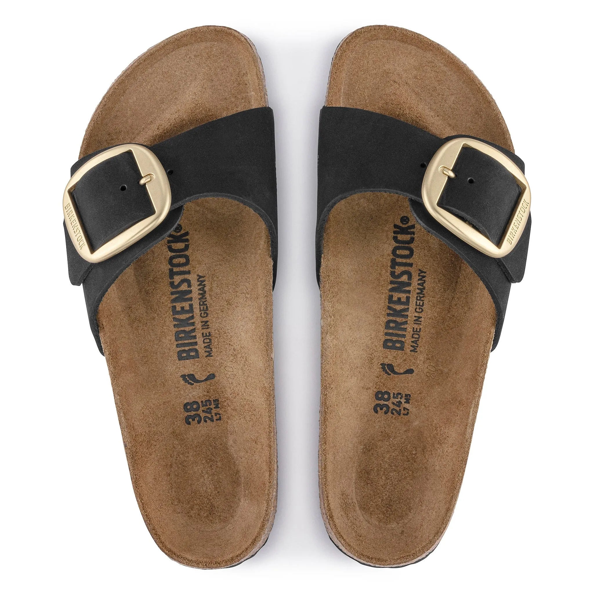 MADRID BIG BUCKLE - BLACK - NUBUCK