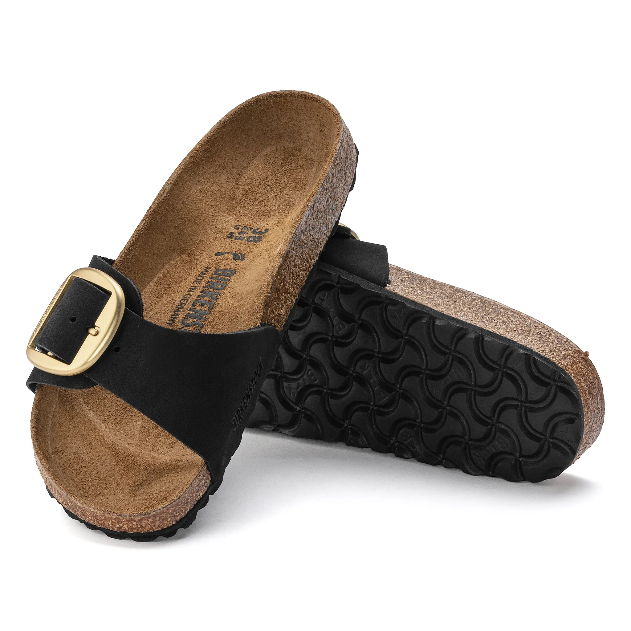 MADRID BIG BUCKLE - BLACK - NUBUCK