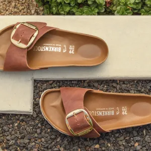 MADRID BIG BUCKLE - COGNAC - LEATHER