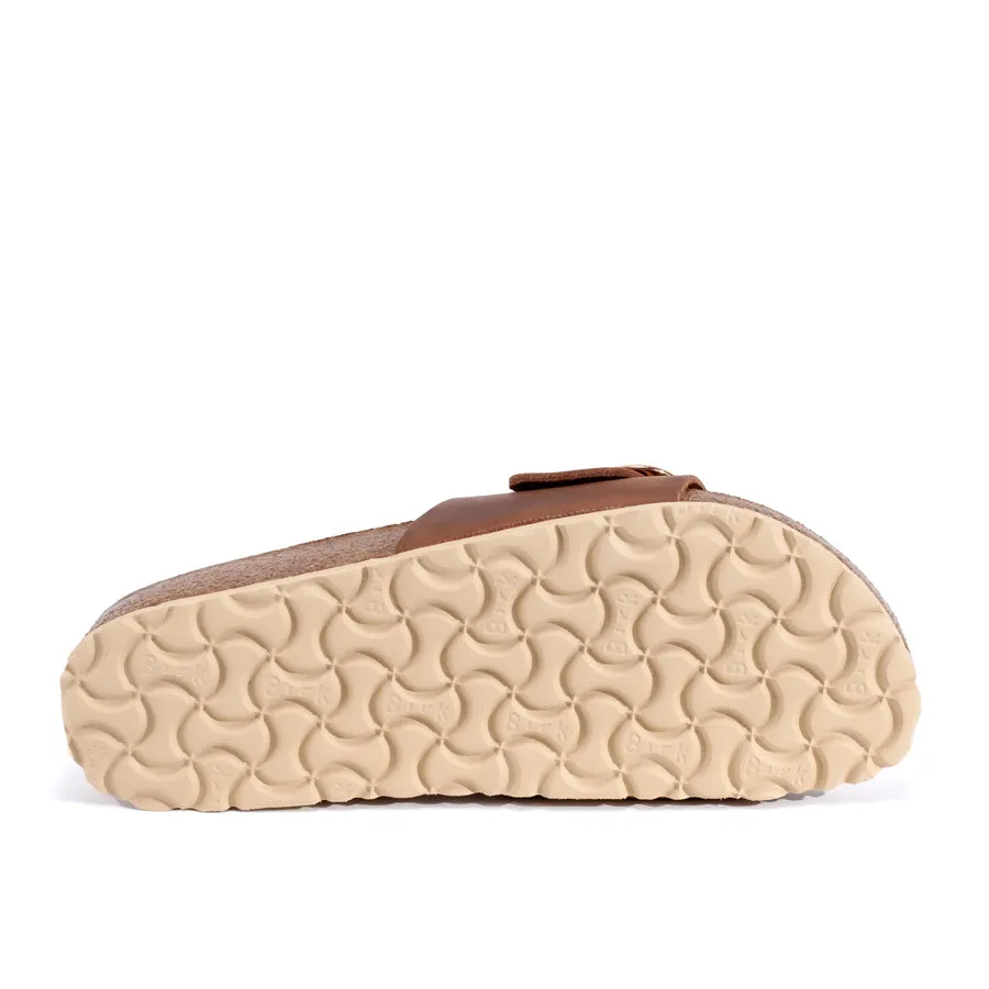 MADRID BIG BUCKLE - COGNAC - LEATHER