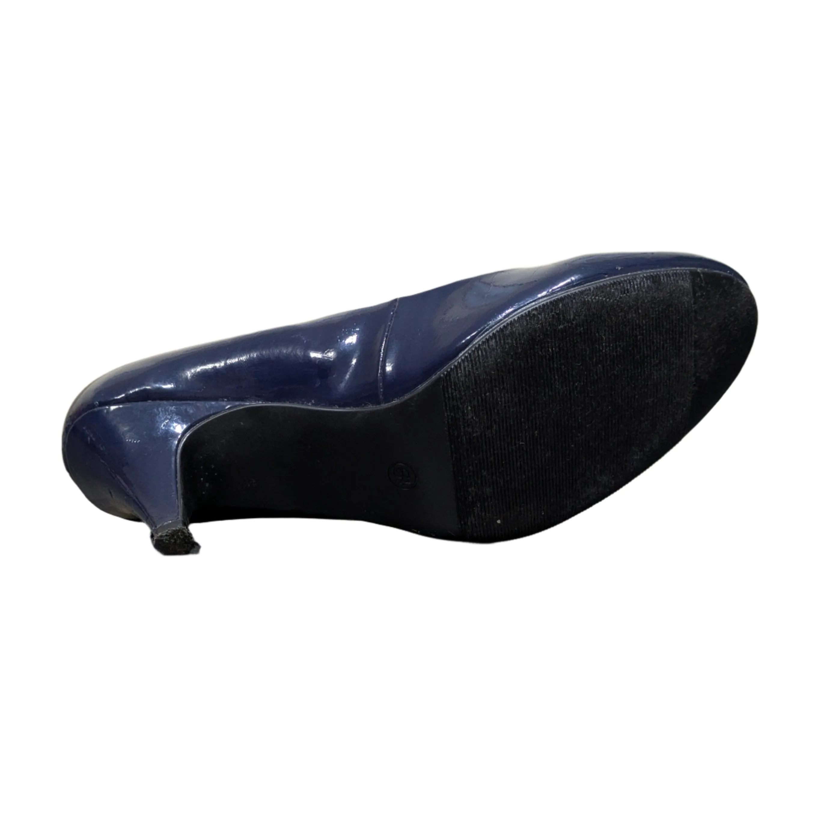Mark & Spencer Navy Blue Court Shoes – Gold Accent Heels – UK 6.5 / EU 40 / US 8.5