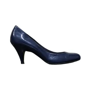 Mark & Spencer Navy Blue Court Shoes – Gold Accent Heels – UK 6.5 / EU 40 / US 8.5