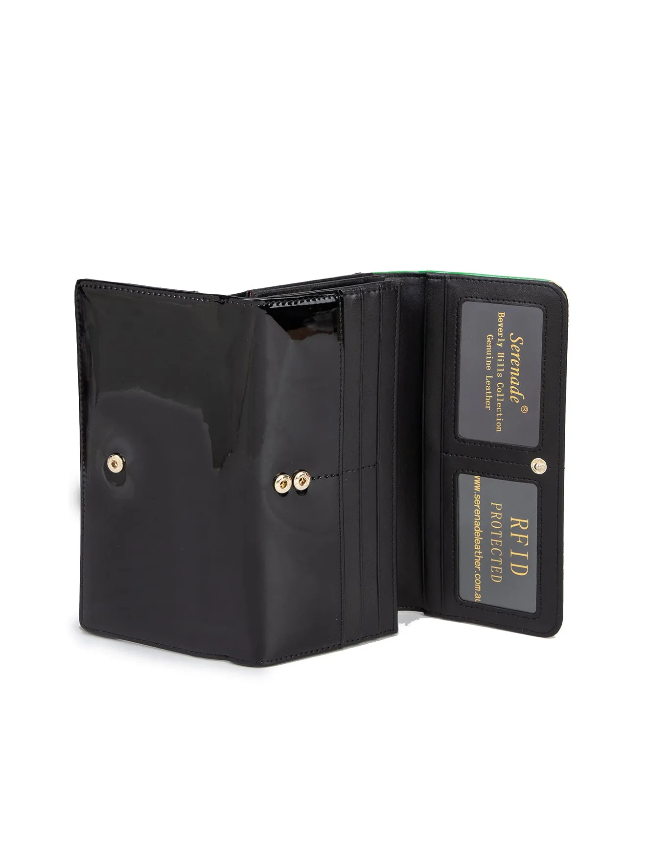 MATILDA LARGE  PATENT LEATHER WALLET WITH RFID