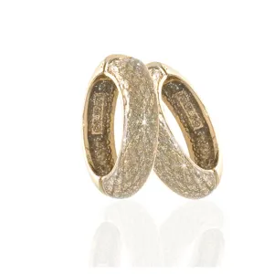 Medium Stardust Goldtone Hoop-Eze Earrings