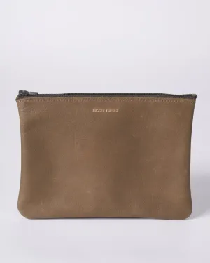 medium zip pouch - olive