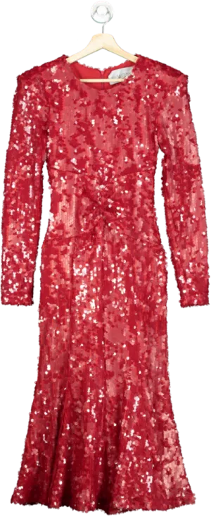 Melis Kaptanoğlu Red Sequin Gown UK 6