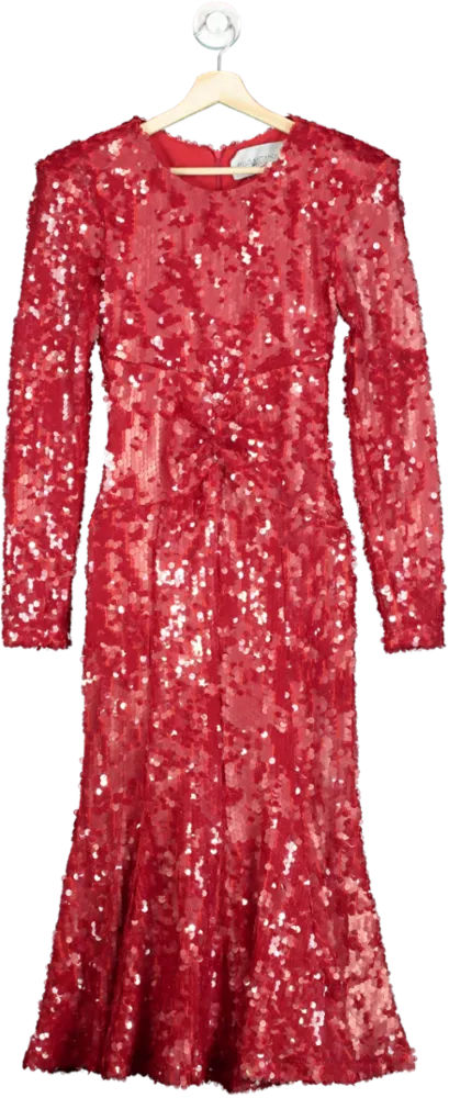 Melis Kaptanoğlu Red Sequin Gown UK 6