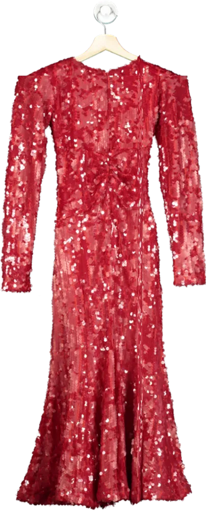 Melis Kaptanoğlu Red Sequin Gown UK 6