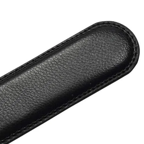 Mens Fashion Genuine Leather Belts Business Metal Automatic Buckle Strap Jeans Waistband